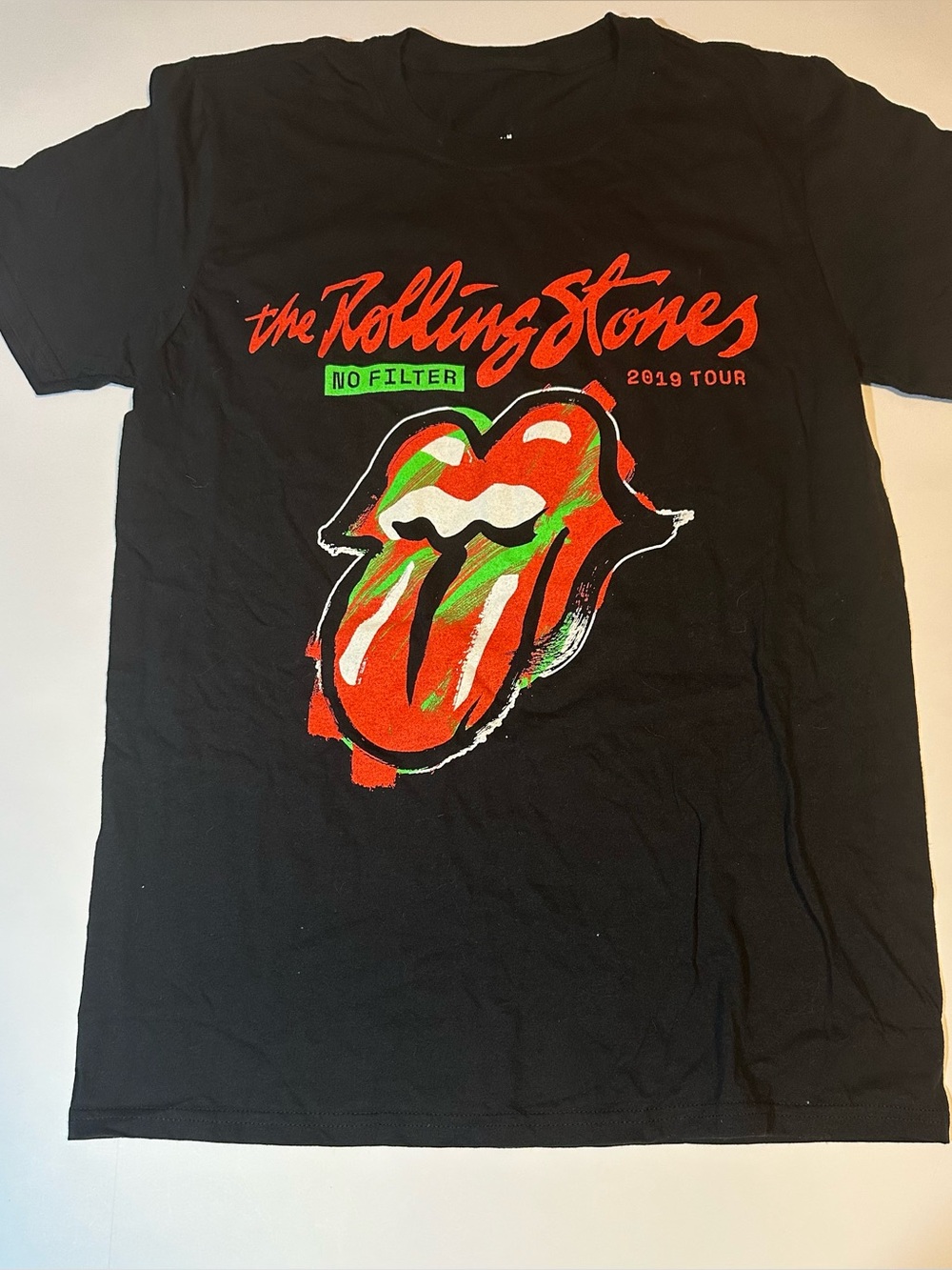 Rolling Stones No Filter 2019 Tour T Shirt 2 Sided Parking Lot